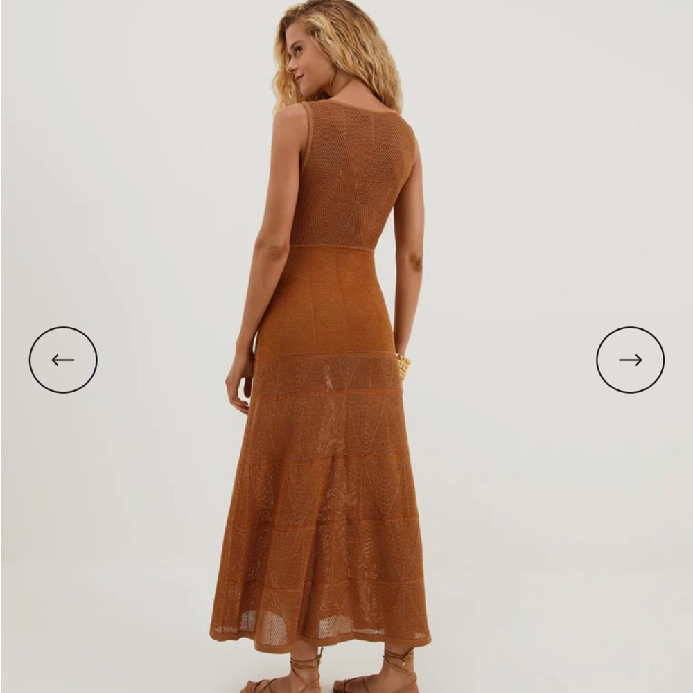 Vix by Paula Hermanny Sleeveless Knit Silvie Maxi Dress- Brown - Picture 2 of 6